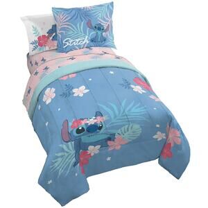 Disney Stitch Twin Bed Set 5 Piece Super Soft New In Packaging (B321)